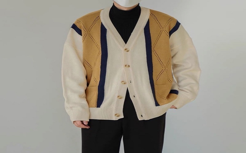 Áo cardigan, sơ mi + quần tây