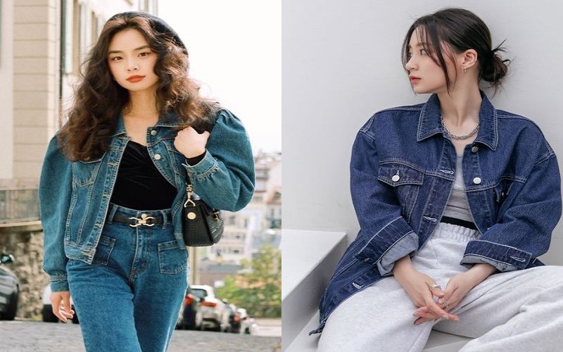 Áo khoác chất liệu denim