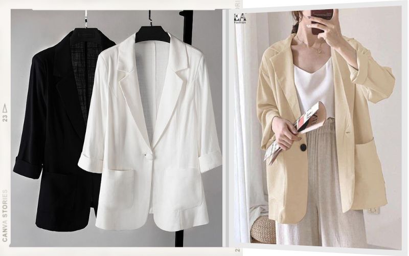 Phong cách công sở cho nữ Hàn Quốc với áo khoác blazer