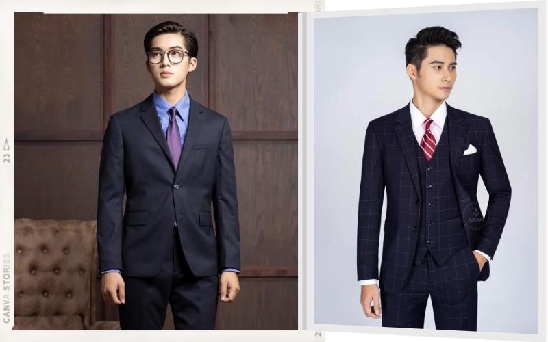 Suit tone trầm kết hợp với cà vạt màu sắc nổi