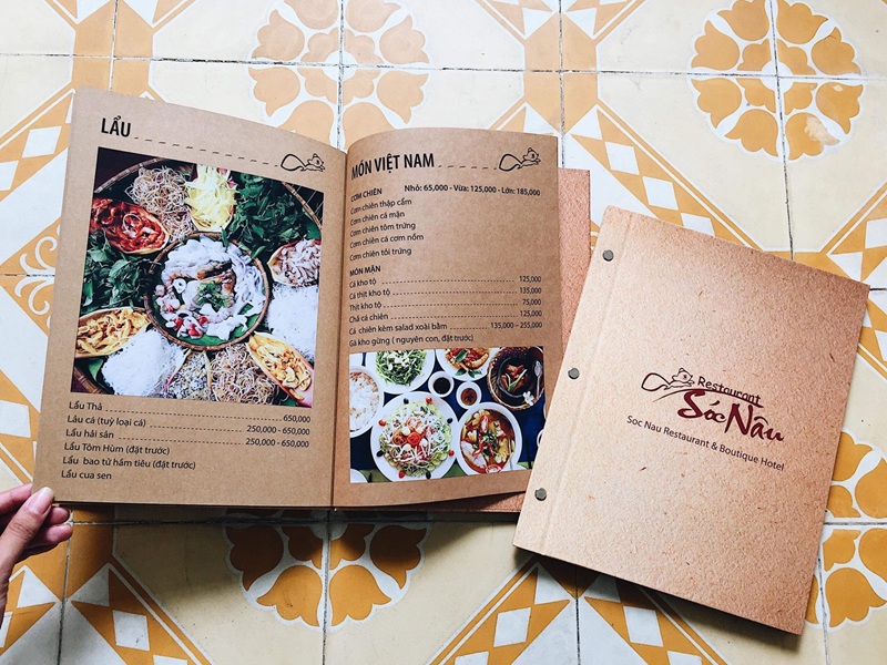 in ấn menu