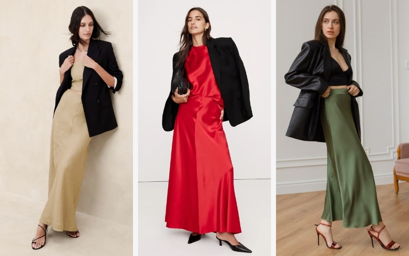 Mix đồ đi tiệc cùng chân váy maxi