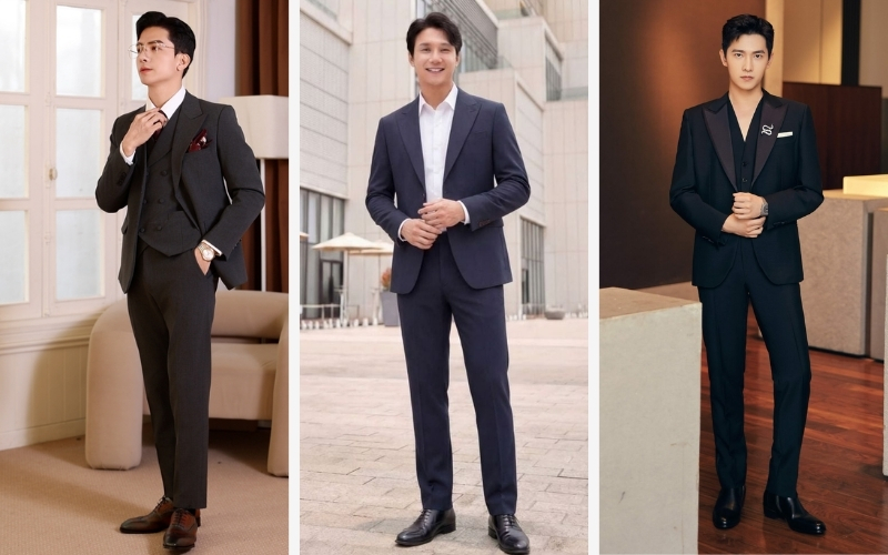 Phối đồ đi ăn tiệc với áo vest + quần tây