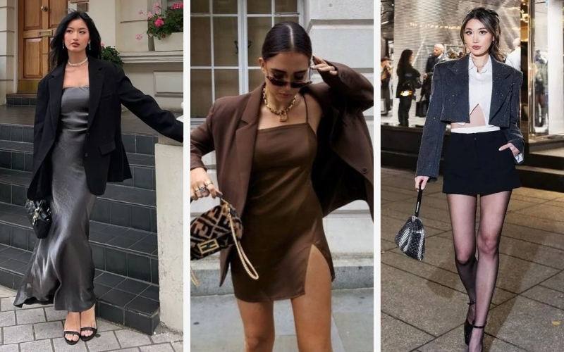 Phối đồ dự tiệc thanh lịch với blazer