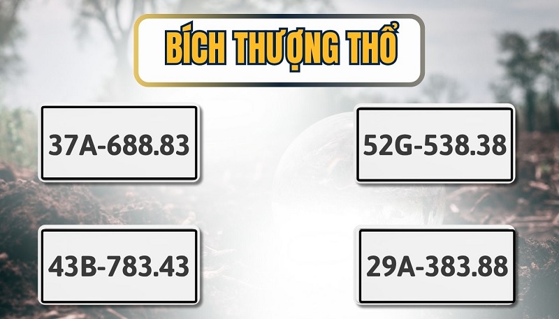 biển số hợp mệnh Bích Thượng Thổ