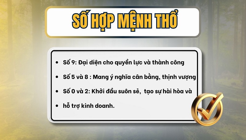 Chọn con số hợp với người mệnh Thổ