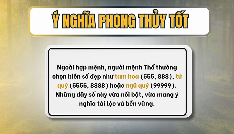 Ưu tiên biển số có ý nghĩa phong thủy tốt